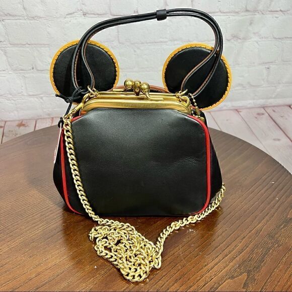 COACH Disney Mickey Mouse X Keith Haring Kisslock Bag Limited Edition Giftable - Picture 1 of 14